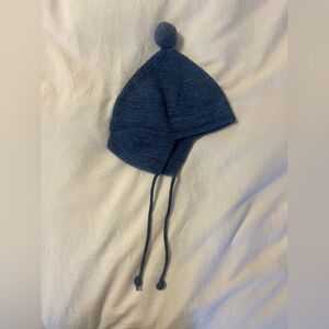 Misha And Puff Blue Knit Pom-Pom Hat